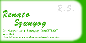 renato szunyog business card